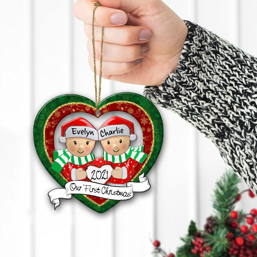 Personalized Couple Our First Christmas Gift Ornament 2021