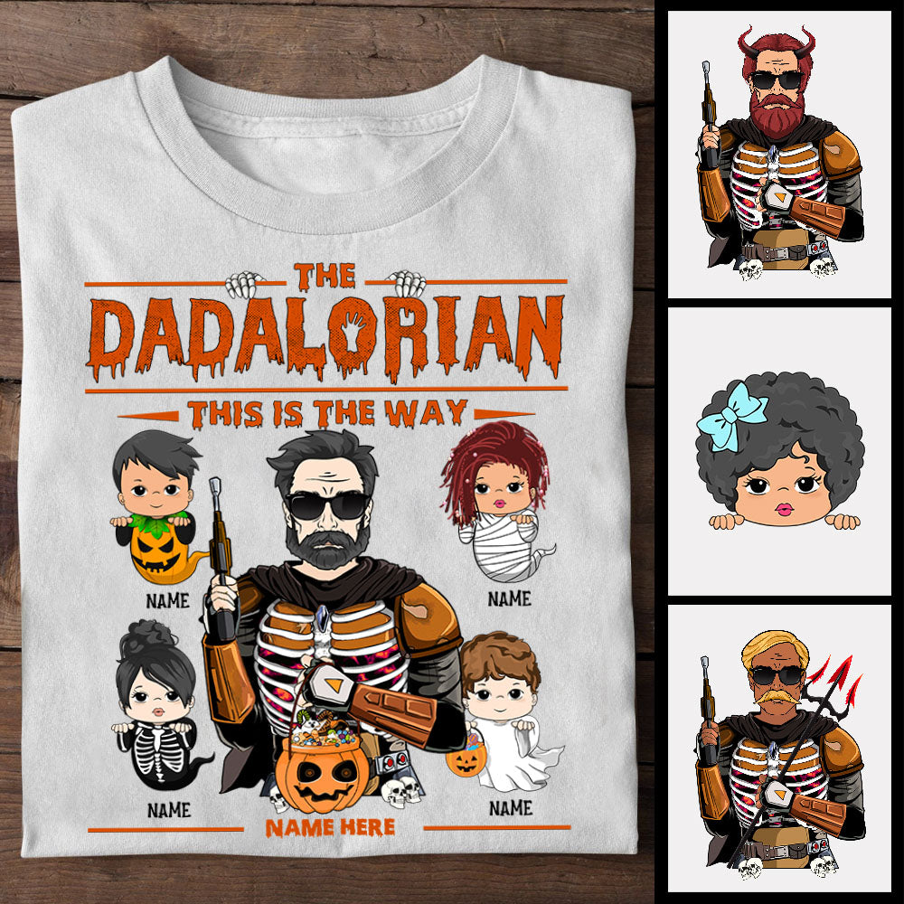 The Dadalorian This Is Way Halloween Ver 02 Personalized Shirts, Shirt For Dad