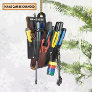 Electrician Tool Bag, Custom Cut Shaped Acrylic Two Sides Print Ornament, Made By Acrylic And The 2 Sides Are The Same