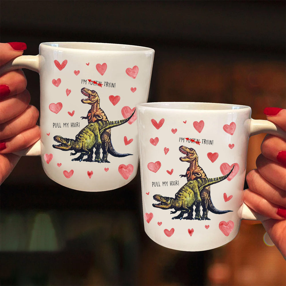 Funny T-Rex Love Mug