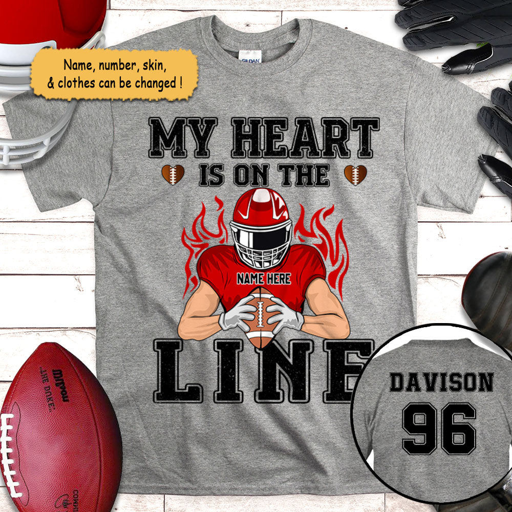 My Heart Is On The Line Personalized Shirts