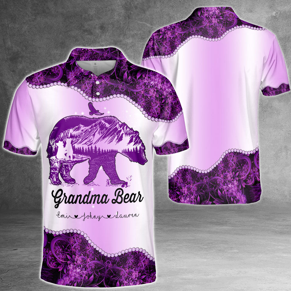 Personalized Grandma Bear All Over Print Shirts For Grandma