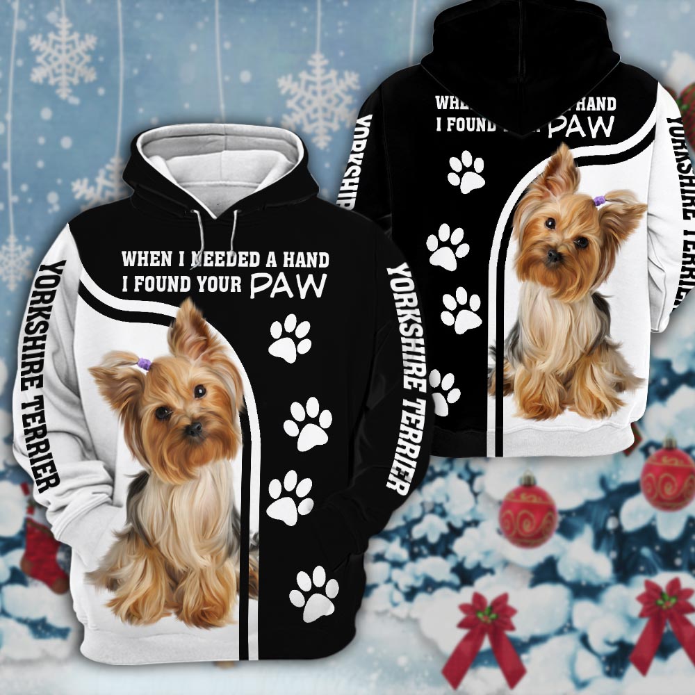 Personalized Your Dog Photo On The Shirt, When I Needed A Hand, I Found Your Paw, All Over Print, Dog Lovers