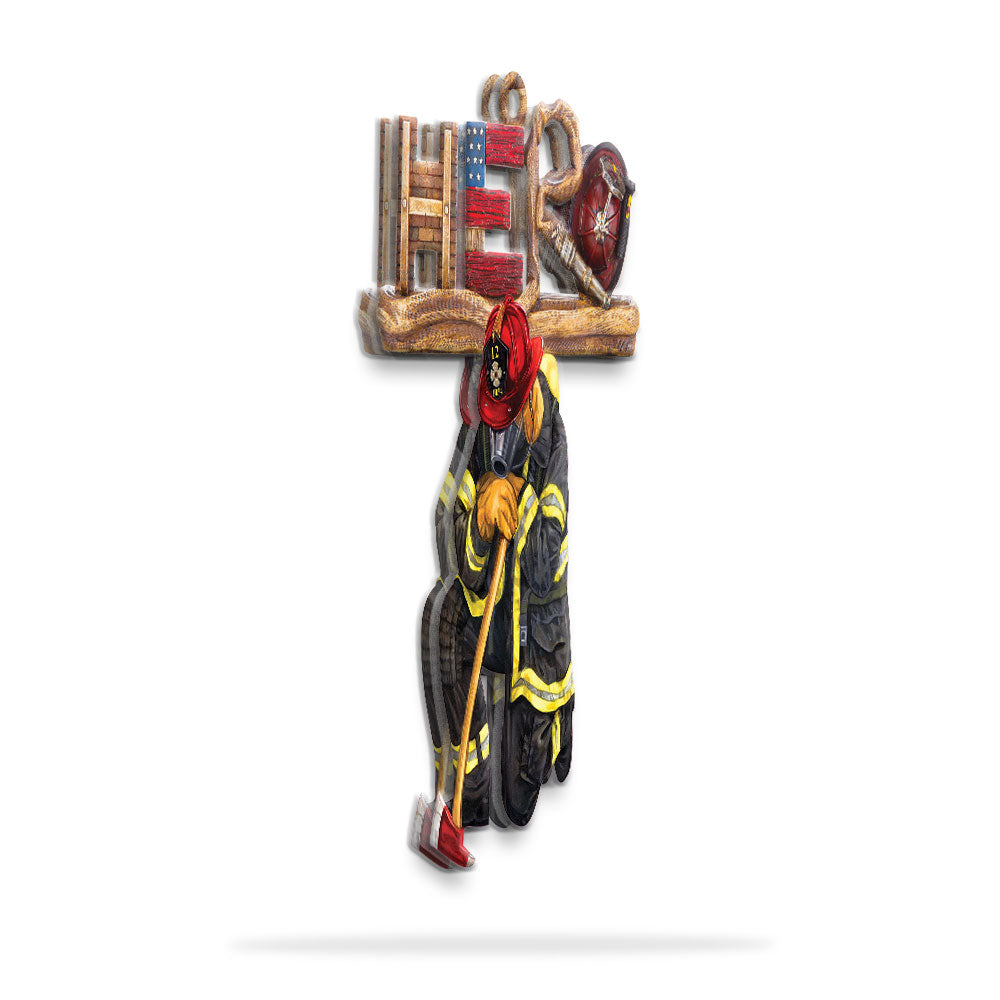 Hero Firefighter Personalized Acrylic Ornament, Made By Acrylic And The 2 Sides Are The Same