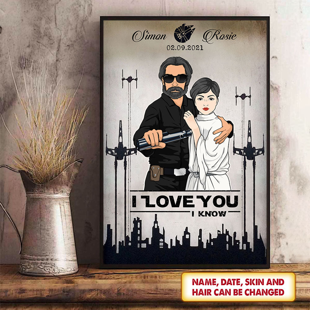 I Love You I Know Personalized Poster Canvas For Couple