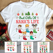Best Gifts Of Nana's Life Christmas Adorable Stockings Personalized Shirt For Grandma