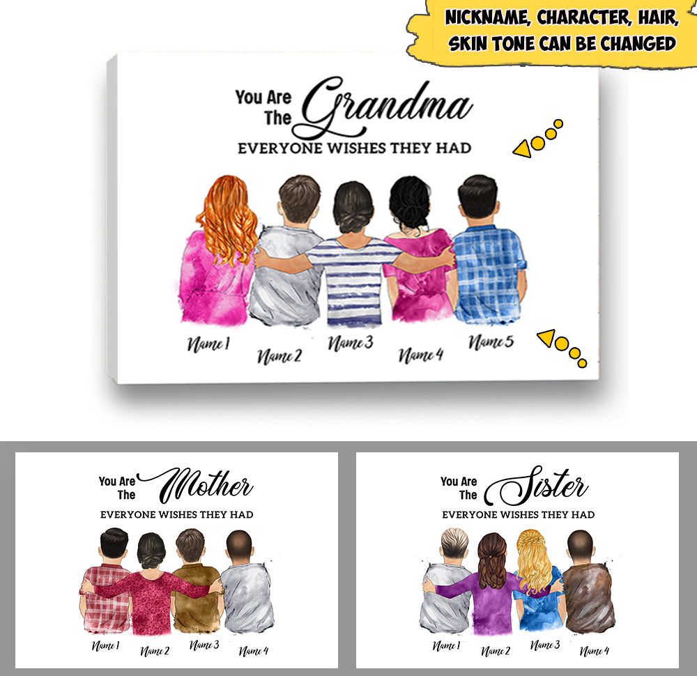 Custom Grandma's Hug, You Are The Nickname Everyone Wishes They Had Poster Canvas, Perfect Gift For Mother's Day
