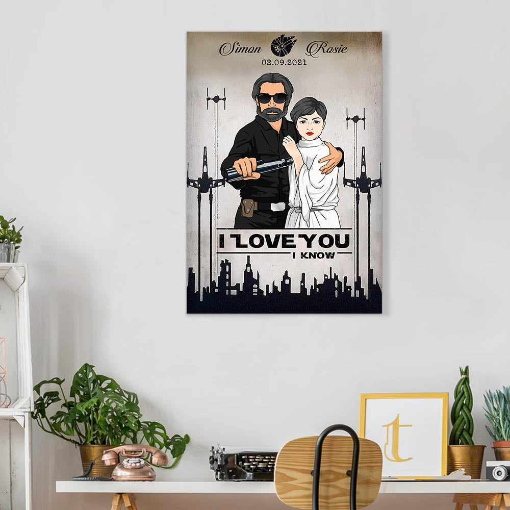 I Love You I Know Personalized Poster Canvas For Couple