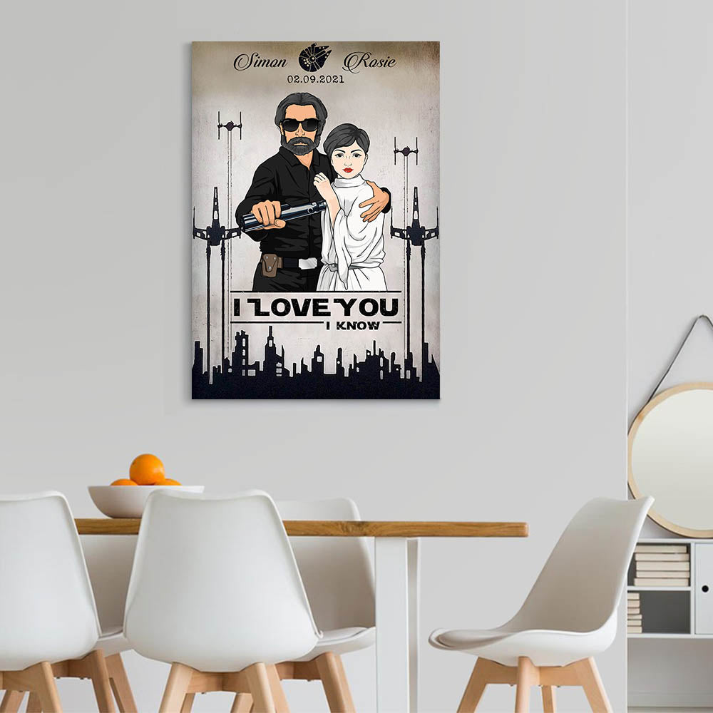 I Love You I Know Personalized Poster Canvas For Couple
