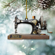Sewing Machine Custom Shaped Acrylic Ornament Two Sides Print, Sewing Lovers, Name can be changed, Made By Acrylic And The 2 Sides Are The Same