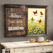 Blessed To Be Called Mom And Grandma Personalized Printed Canvas For Grandma