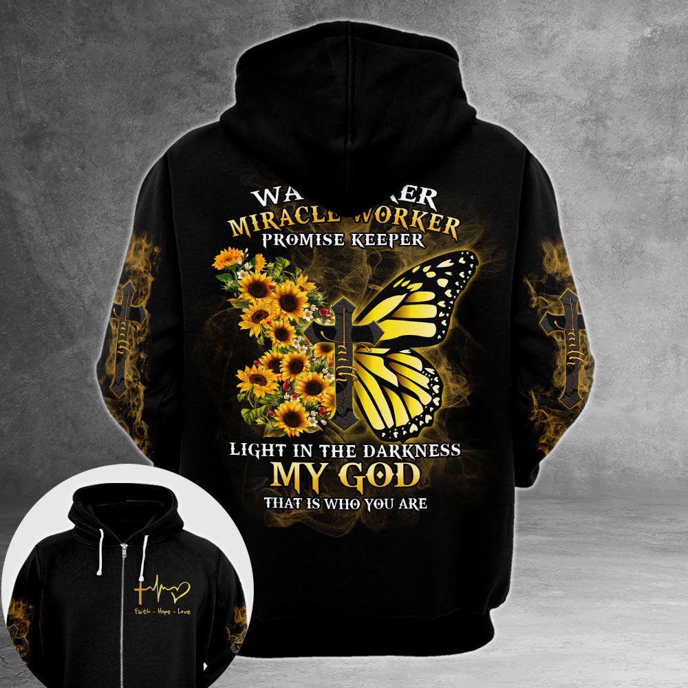 Way Maker, Miracle Worker, Promise Keeper Light In The Darkness My God, That Is Who You Are Sunflower All Over Print Shirts