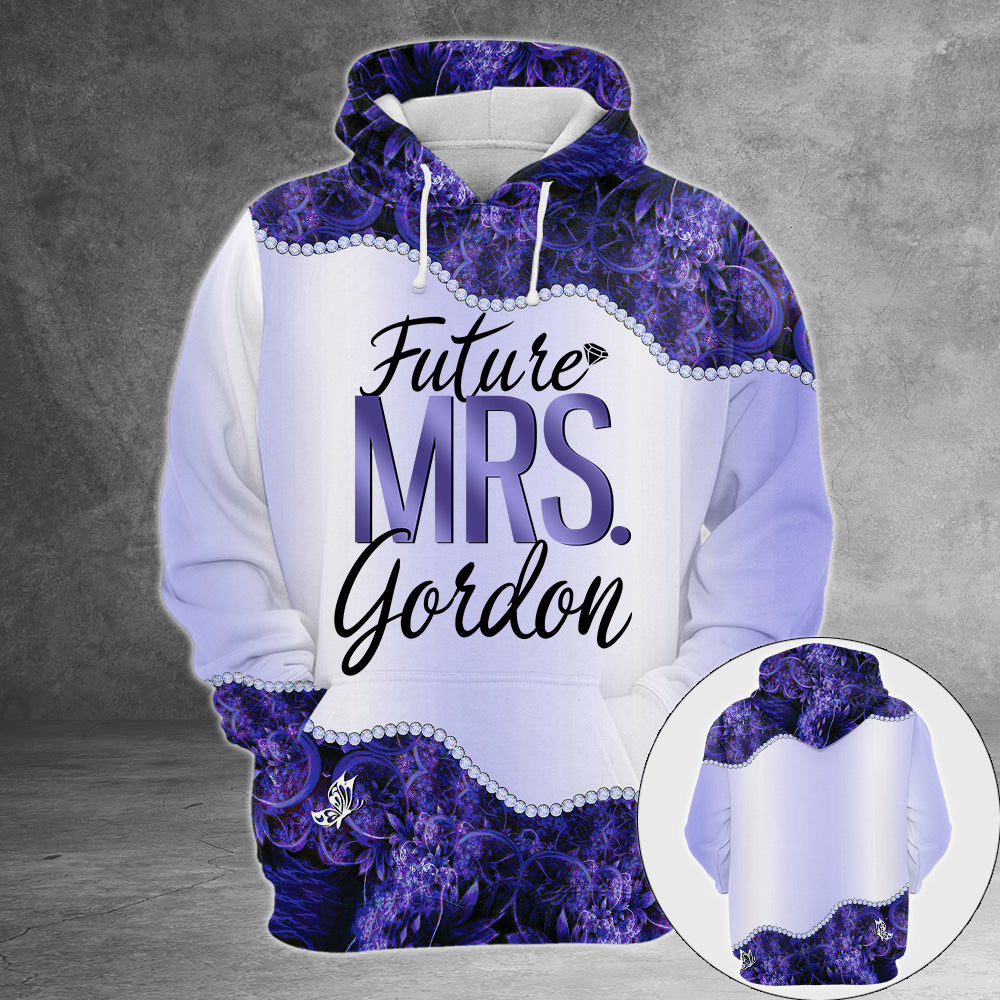 Future Mrs. Last Name Boyfriend Personalized All Over Print Veri Peri Color Shirt Last Name Boyfriend All Over Print Shirt New