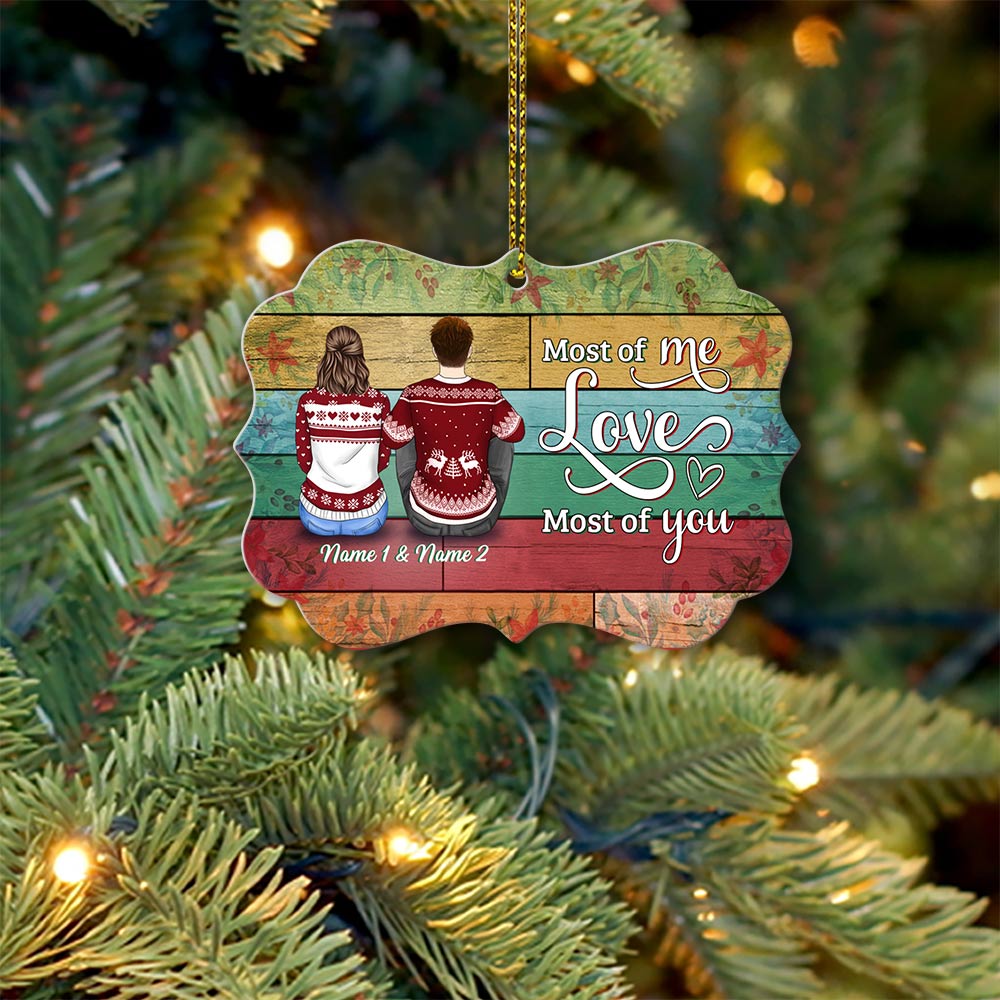All Of Me Loves All Of You, Christmas Gift, Personalized Ornament For You & The Beloved One, Name & Character Can Be Changed DO99