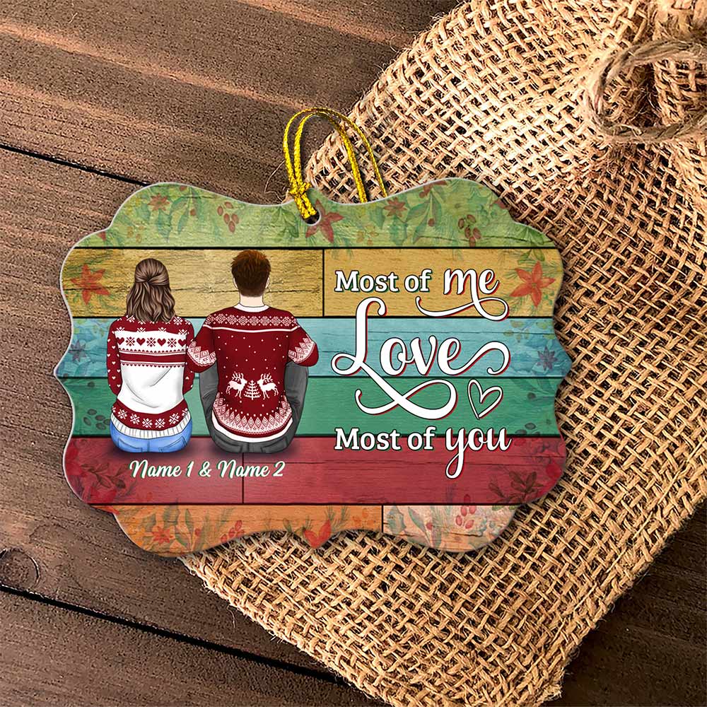 All Of Me Loves All Of You, Christmas Gift, Personalized Ornament For You & The Beloved One, Name & Character Can Be Changed DO99
