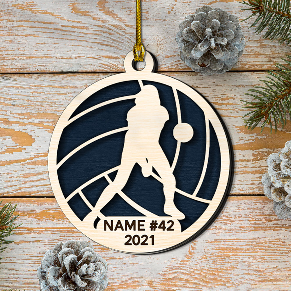 Personalized Volleyball 2 Layer Ornament Volleyball Player Gift Custom Volleyball 2 Layer Ornament