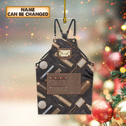 Apron for Hairdresser/ Barber Custom Shaped Acrylic Ornament Two Sides Print, Name can be changed Vr2, Made By Acrylic And The 2 sides Are The Same