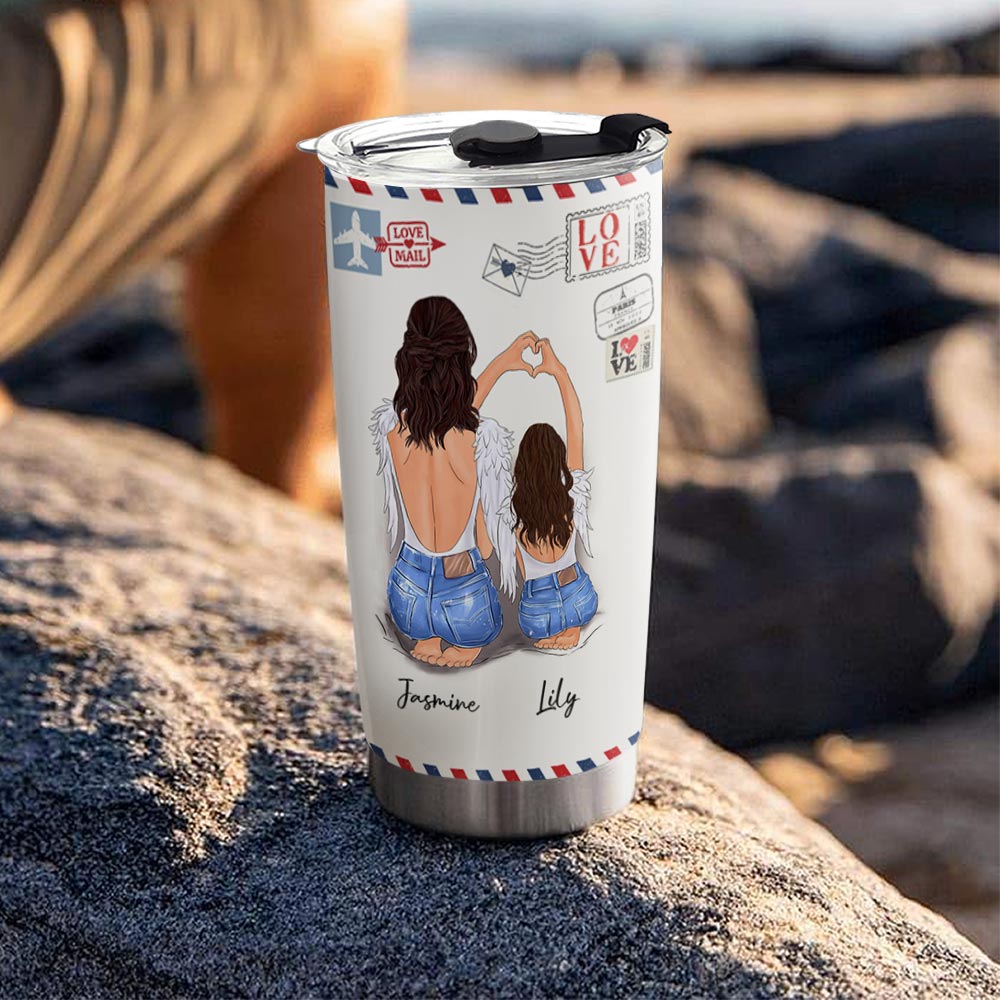 Custom To My Mom Letter Tumbler To My Mom Whenever Life Tries To Knock You Down Tumbler For Mom Form Daughter