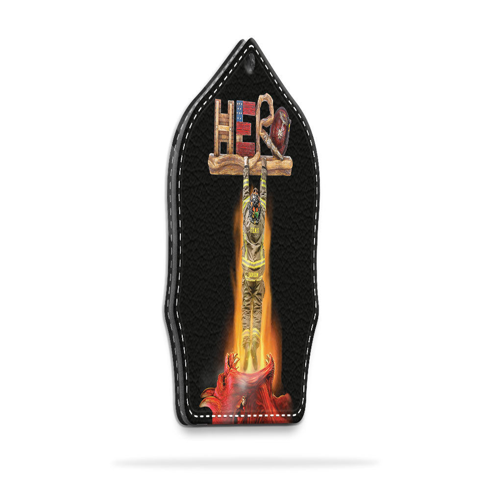 Hero Shield Firefighter Personalized Acrylic Ornament 2 Sides Print, Made By Acrylic And The 2 Sides Are The Same