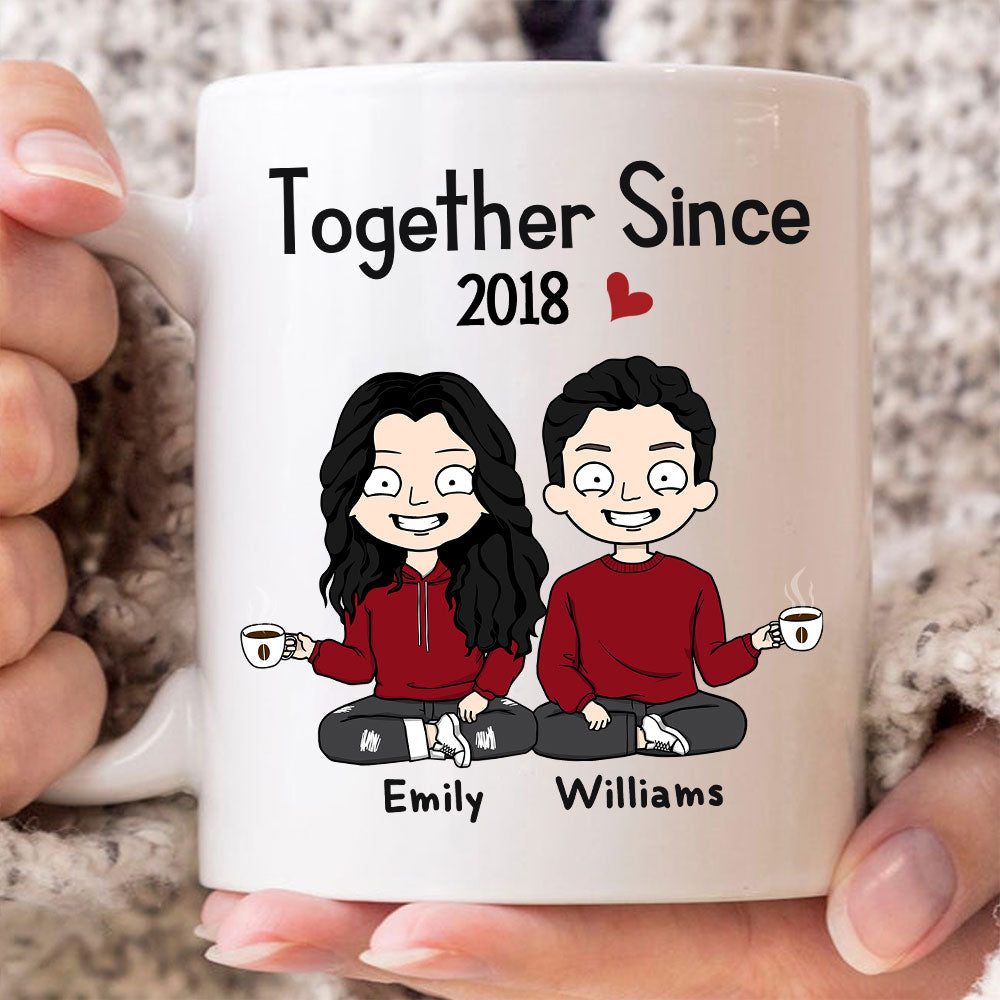Personalized Mug For Couples, Together Since Year, I Wish I Could Turn Back The Clock, Names & Characters Can Be Changed