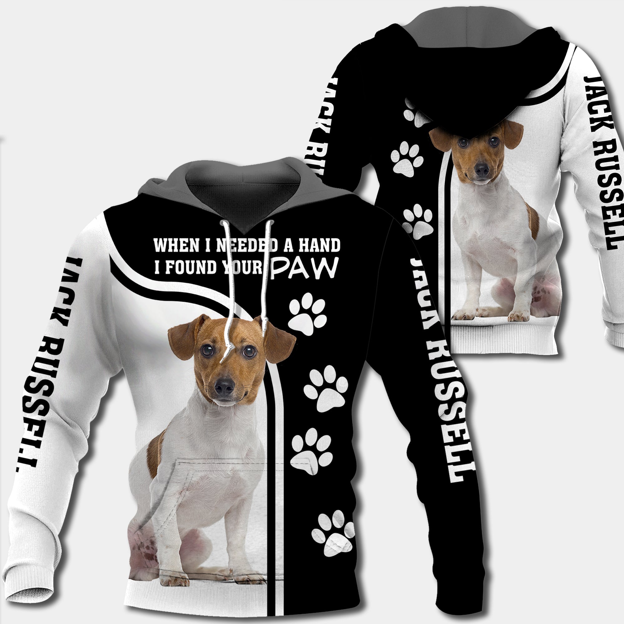 Jack Russell When I Needed A Hand I Found Your Paw All Over Print Shirt