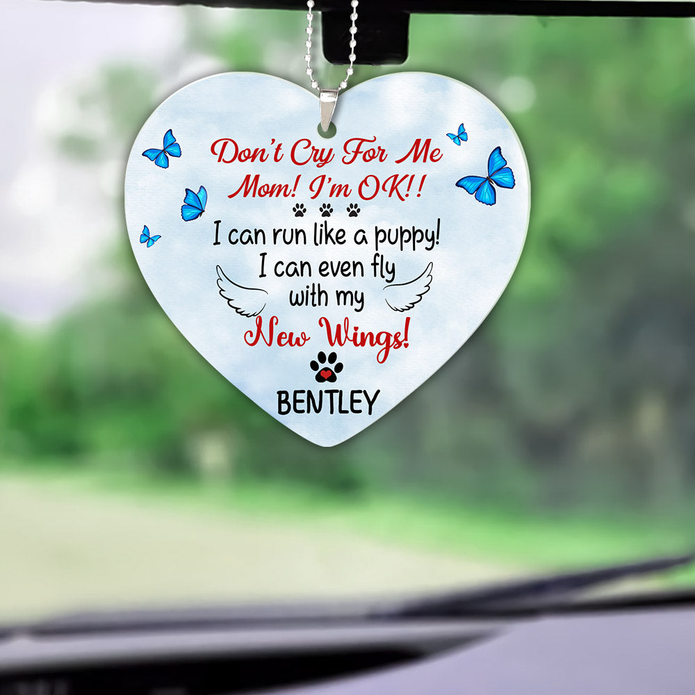 Don't Cry For Me, Personalized Car Ornament, Custom Photo & Name, Acrylic Ornament Two Sides Print