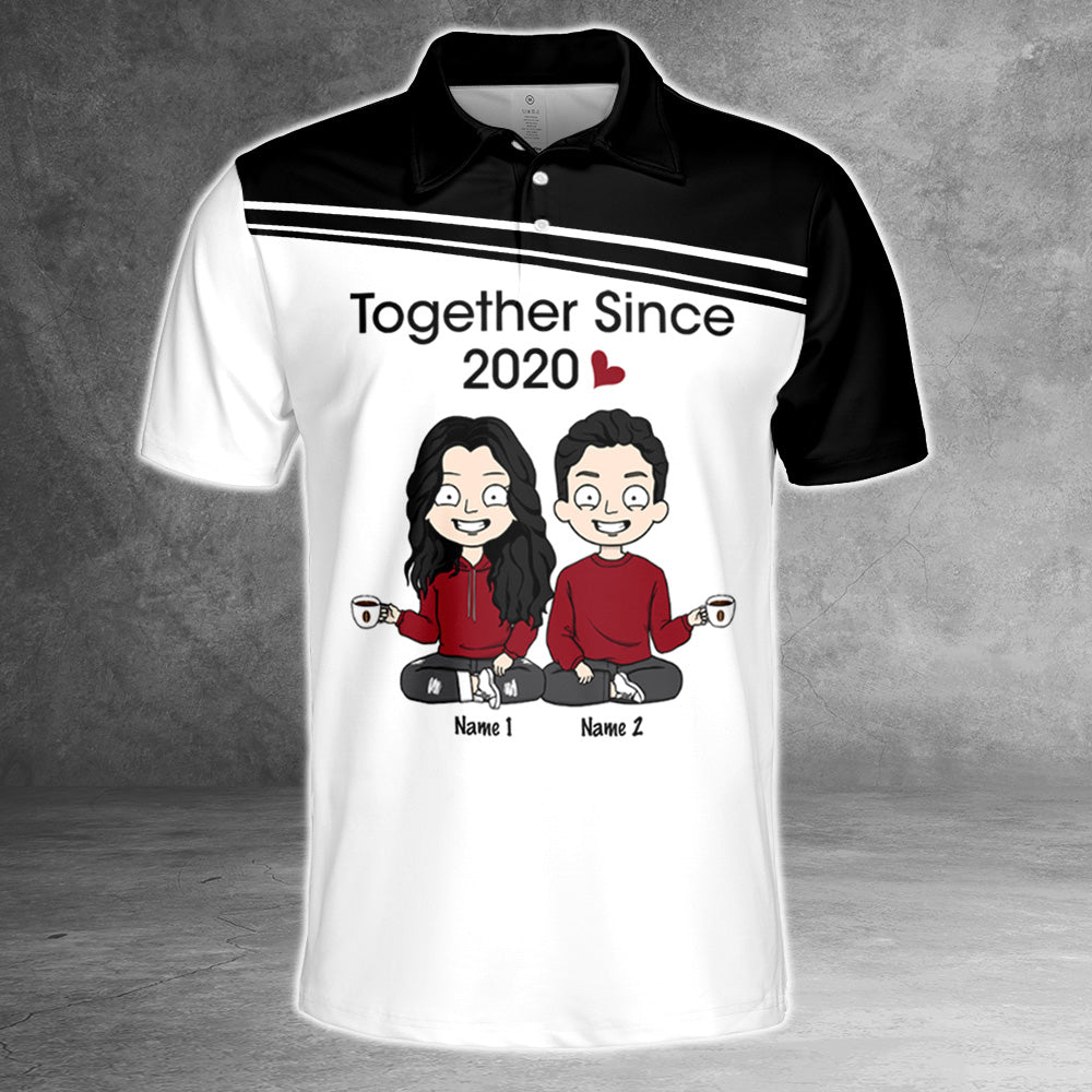 Together Since Personalized All Over Print Shirts Birthday, Anniversary & Valentine Gift For Couple, Husband, Wife, Lover
