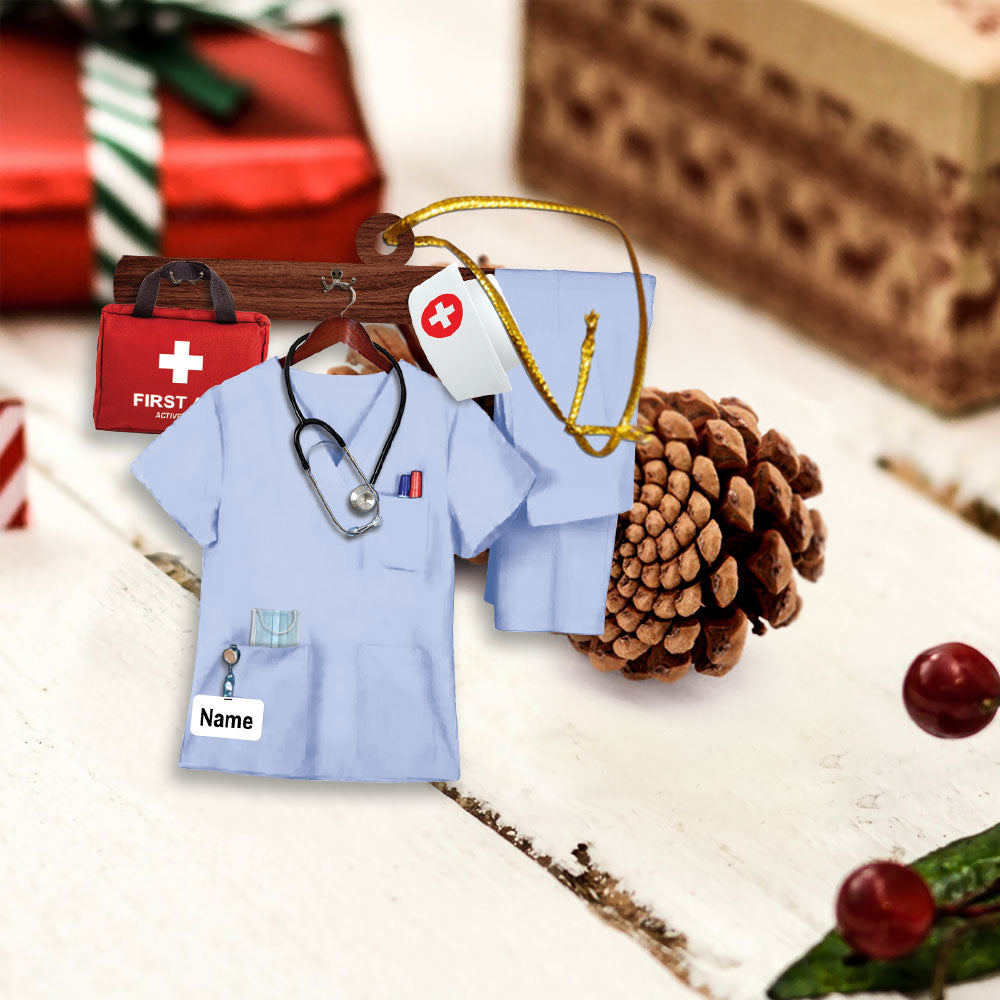 Nurse Uniform Custom Shaped Acrylic Ornament Two Sides Print, Name & Uniform Color Can Be Changed Vr2, Made By Acrylic And The 2 Sides Are The Same