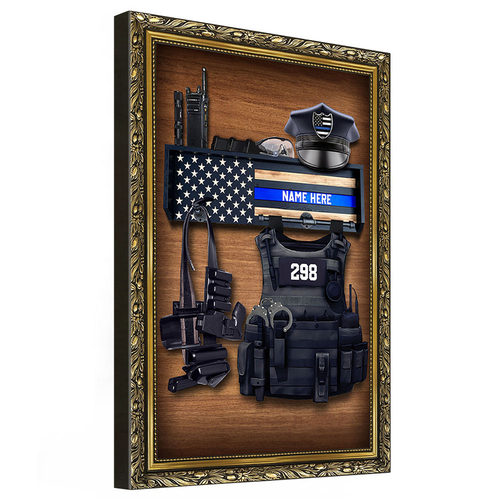 Personalized Police Bulletproof Vest Canvas Prints Vr2