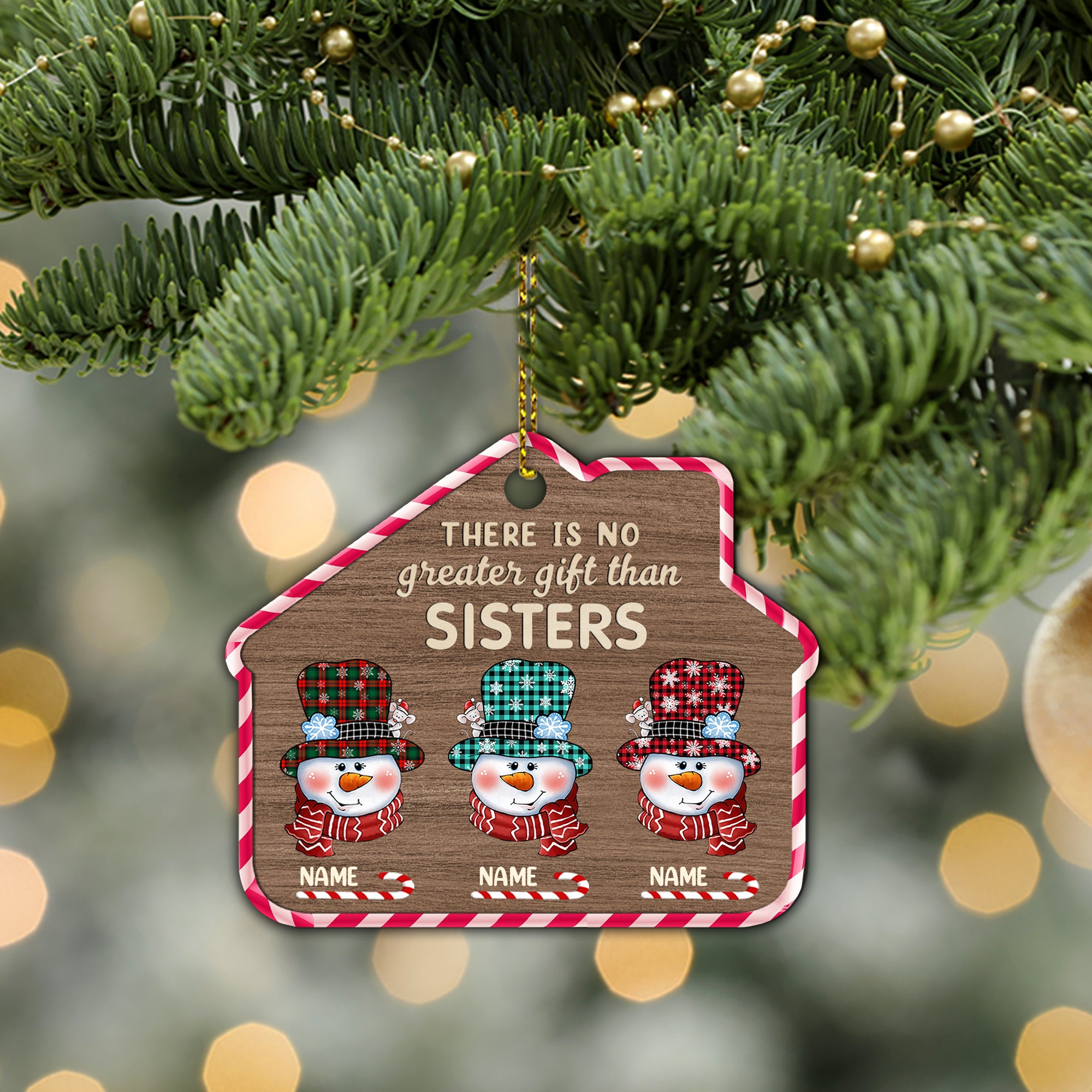 There Is No Greater Gifts Than Sisters Personalized Shaped Ornament For Sisters HN98 TRNA
