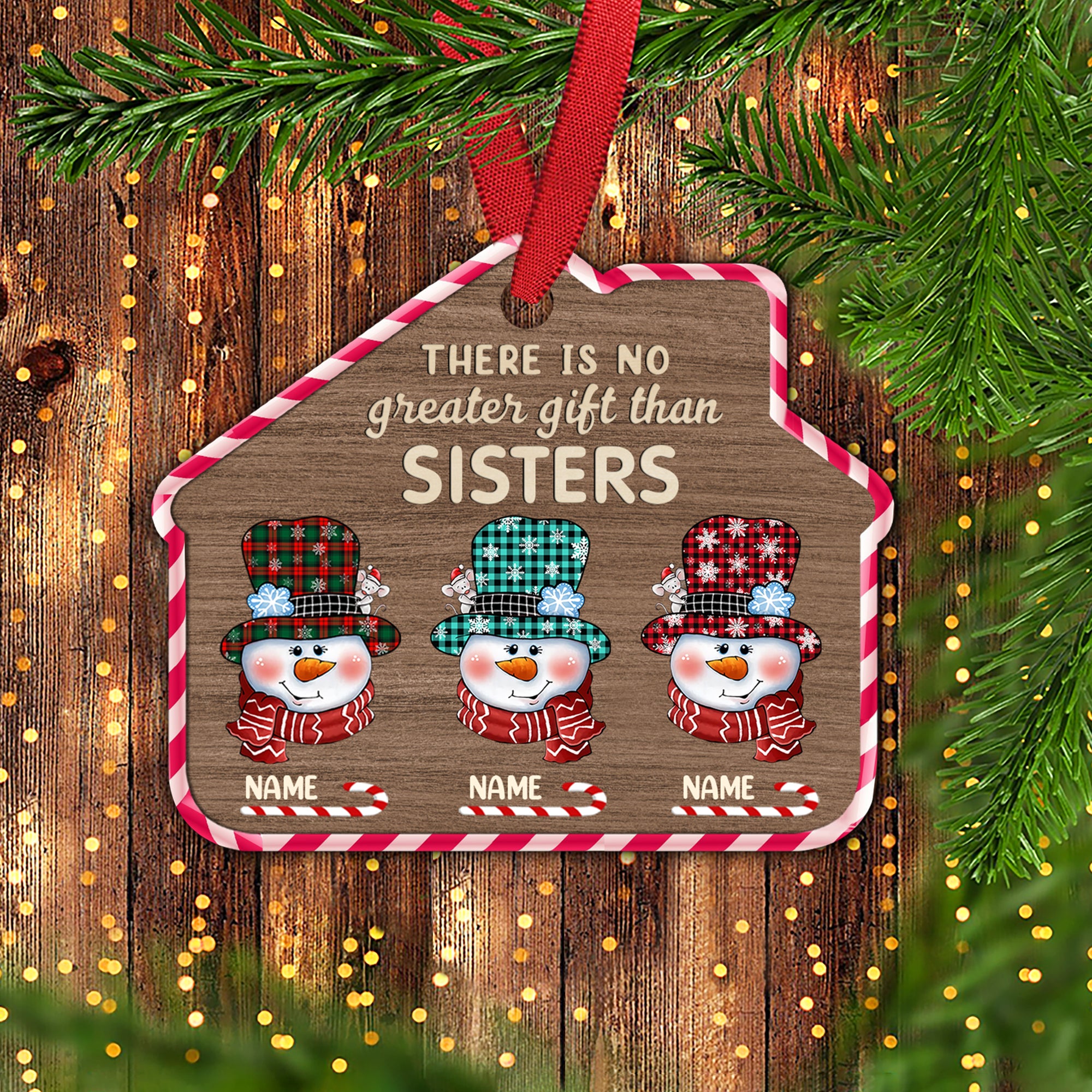 There Is No Greater Gifts Than Sisters Personalized Shaped Ornament For Sisters HN98 TRNA