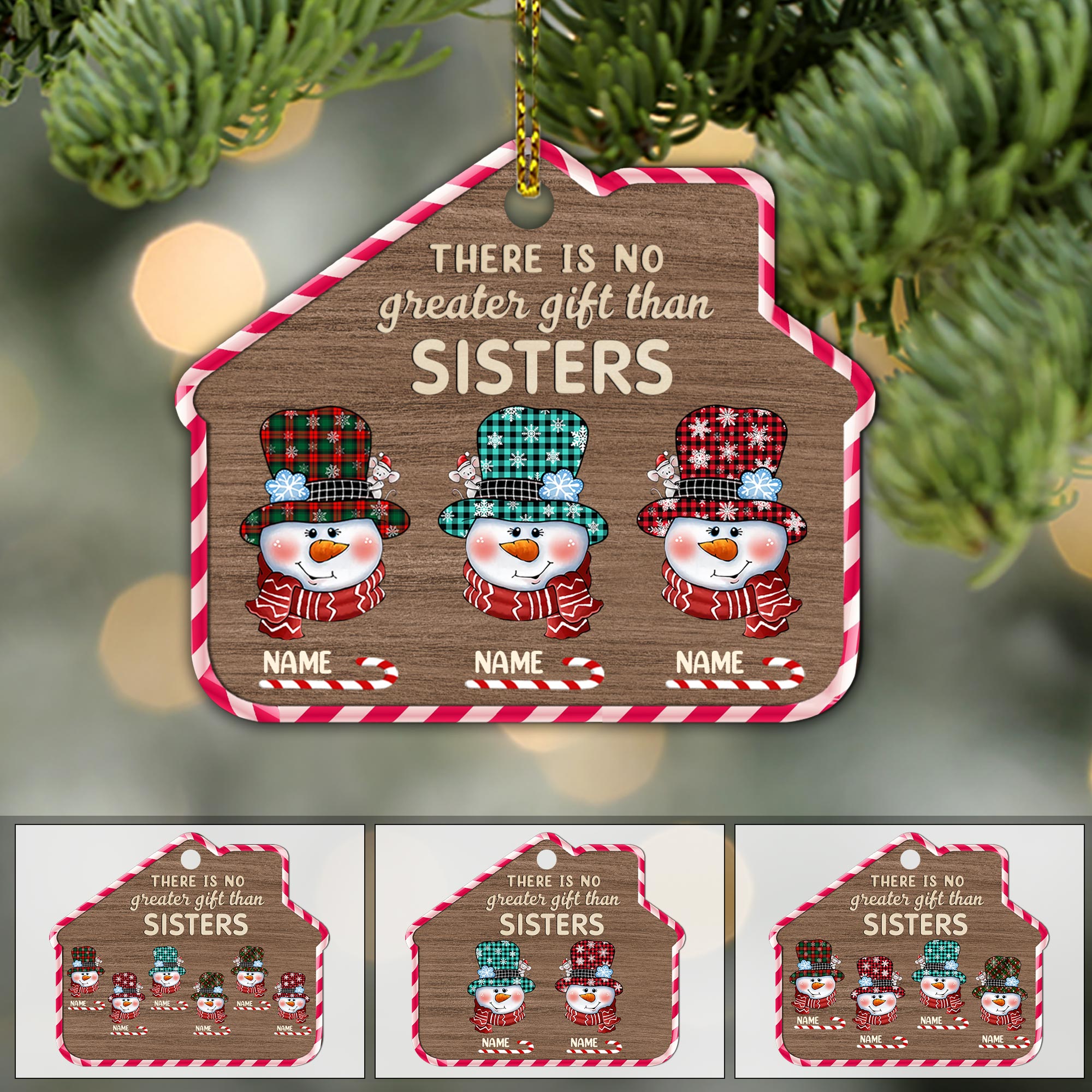 There Is No Greater Gifts Than Sisters Personalized Shaped Ornament For Sisters HN98 TRNA