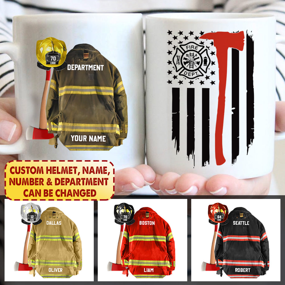 Firefighter Armor, Personalized Mug, Custom Clothes And Helmet