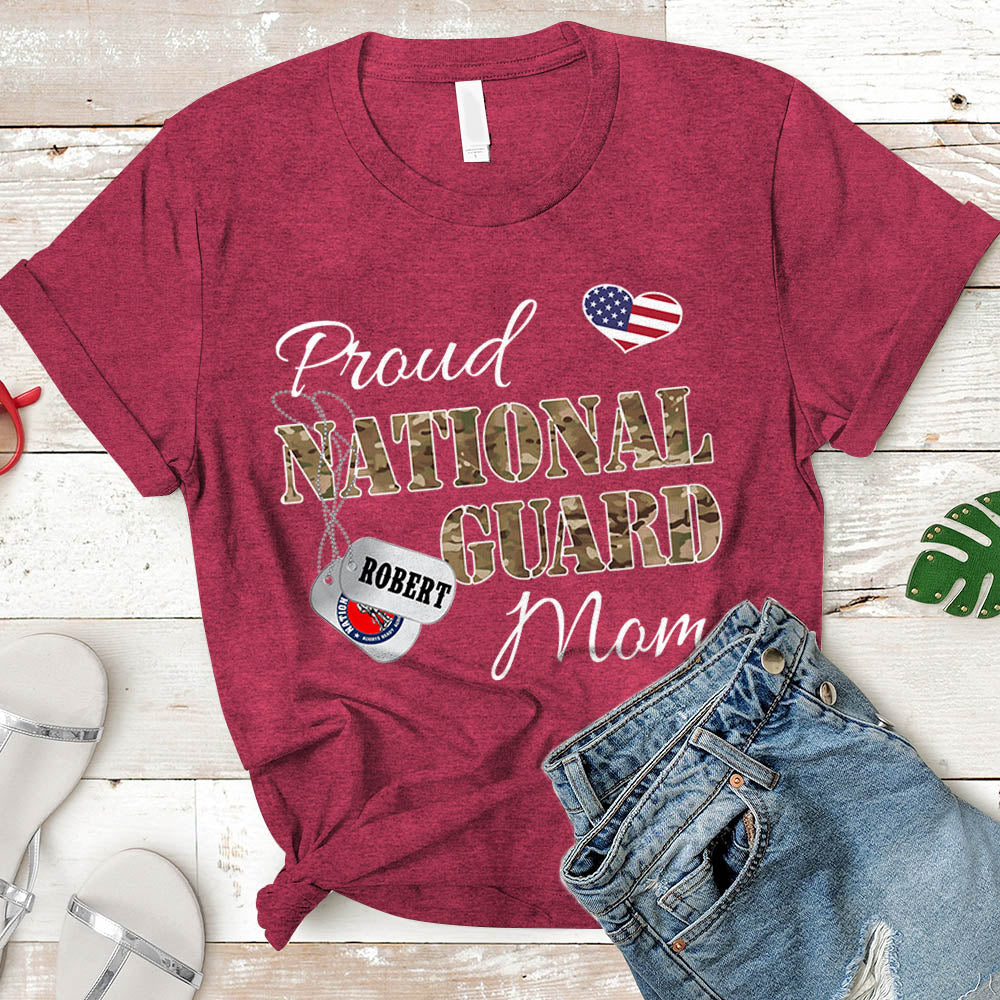 Personalized Name And Family Member Can Be Change | Proud National Guard Mom, Wife, Aunt, Sister | Military Mom K1702