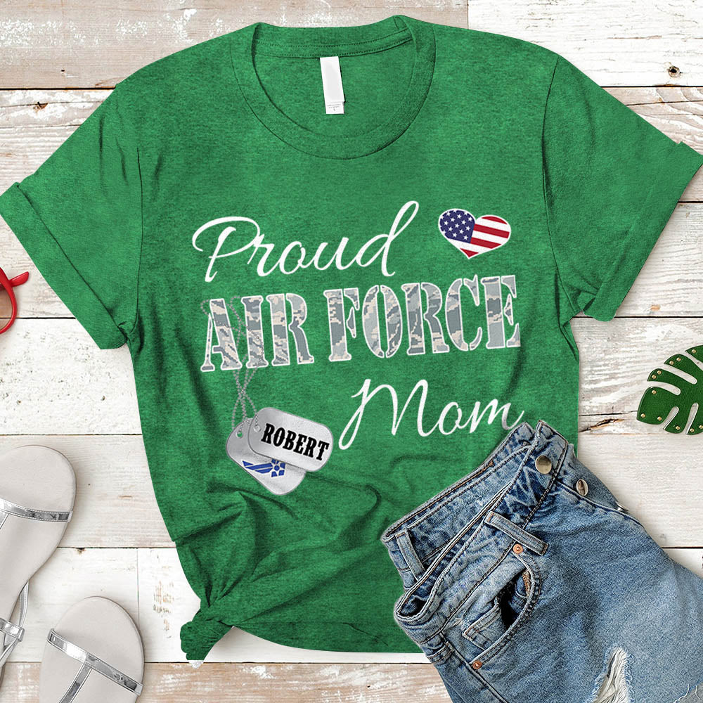 Personalized Airman's Name And Family Member | Proud Airforce Mom, Wife, Aunt, Sister | Military Shirt K1702