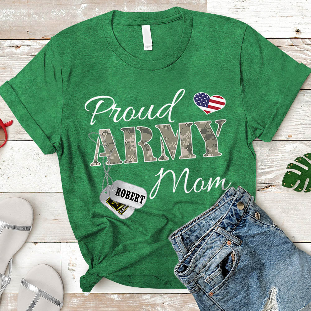 Personalized Soldier's Name And Family Member | Proud Army Mom, Wife, Aunt, Sister | Military Shirt K1702