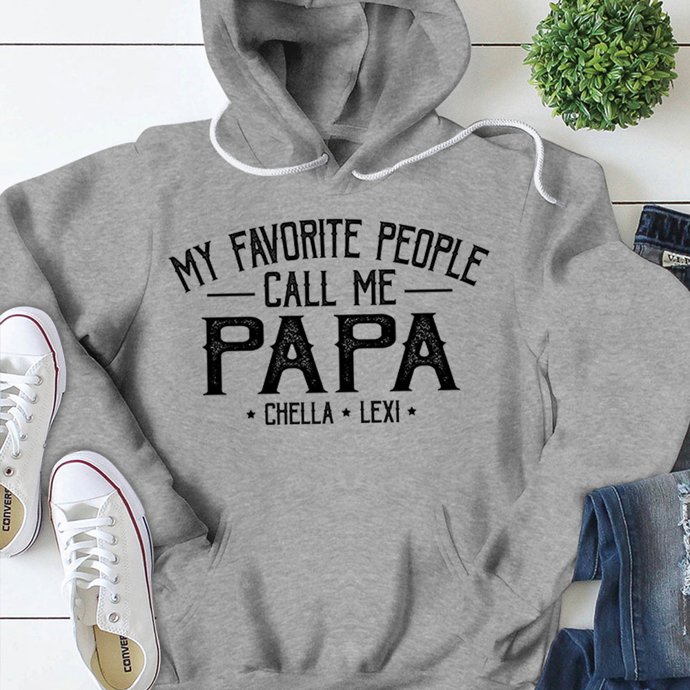 My Favorite People Call Me Papa Custom Kids Names Shirt