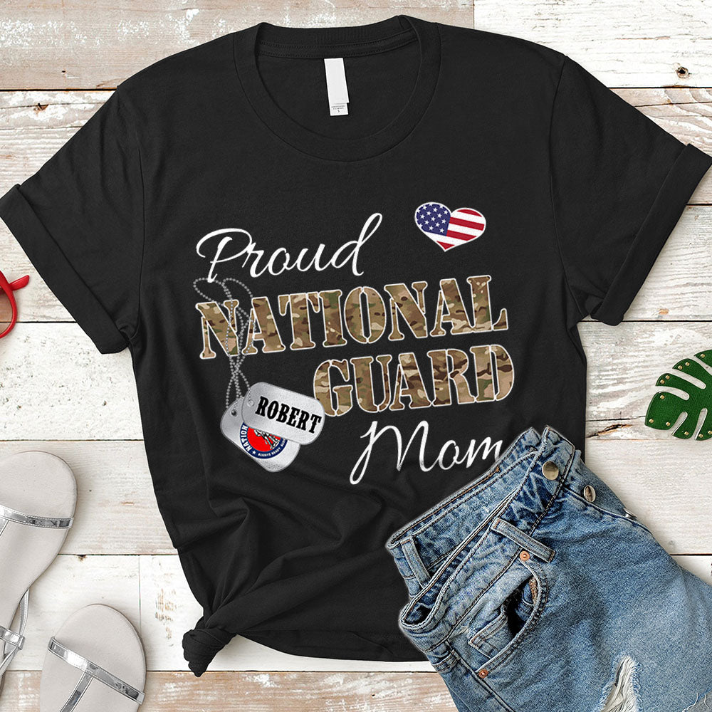 Personalized Name And Family Member Can Be Change | Proud National Guard Mom, Wife, Aunt, Sister | Military Mom K1702
