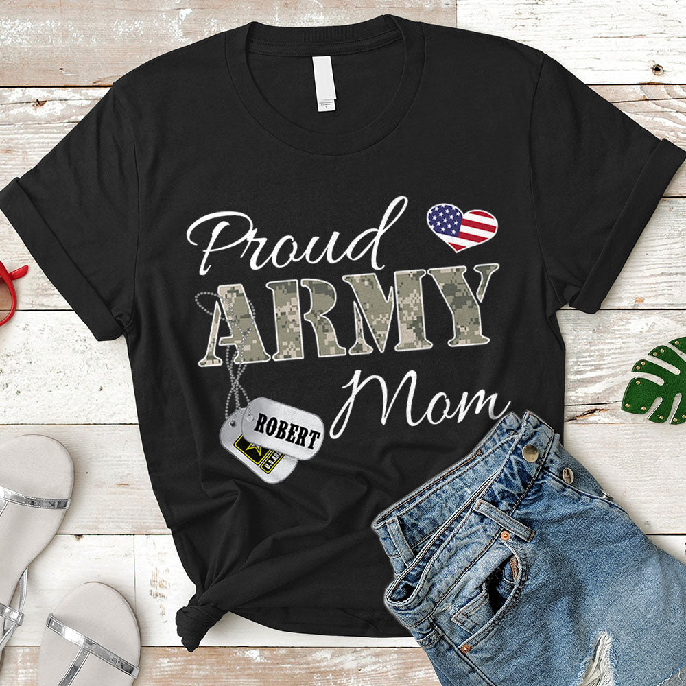 Personalized Soldier's Name And Family Member | Proud Army Mom, Wife, Aunt, Sister | Military Shirt K1702