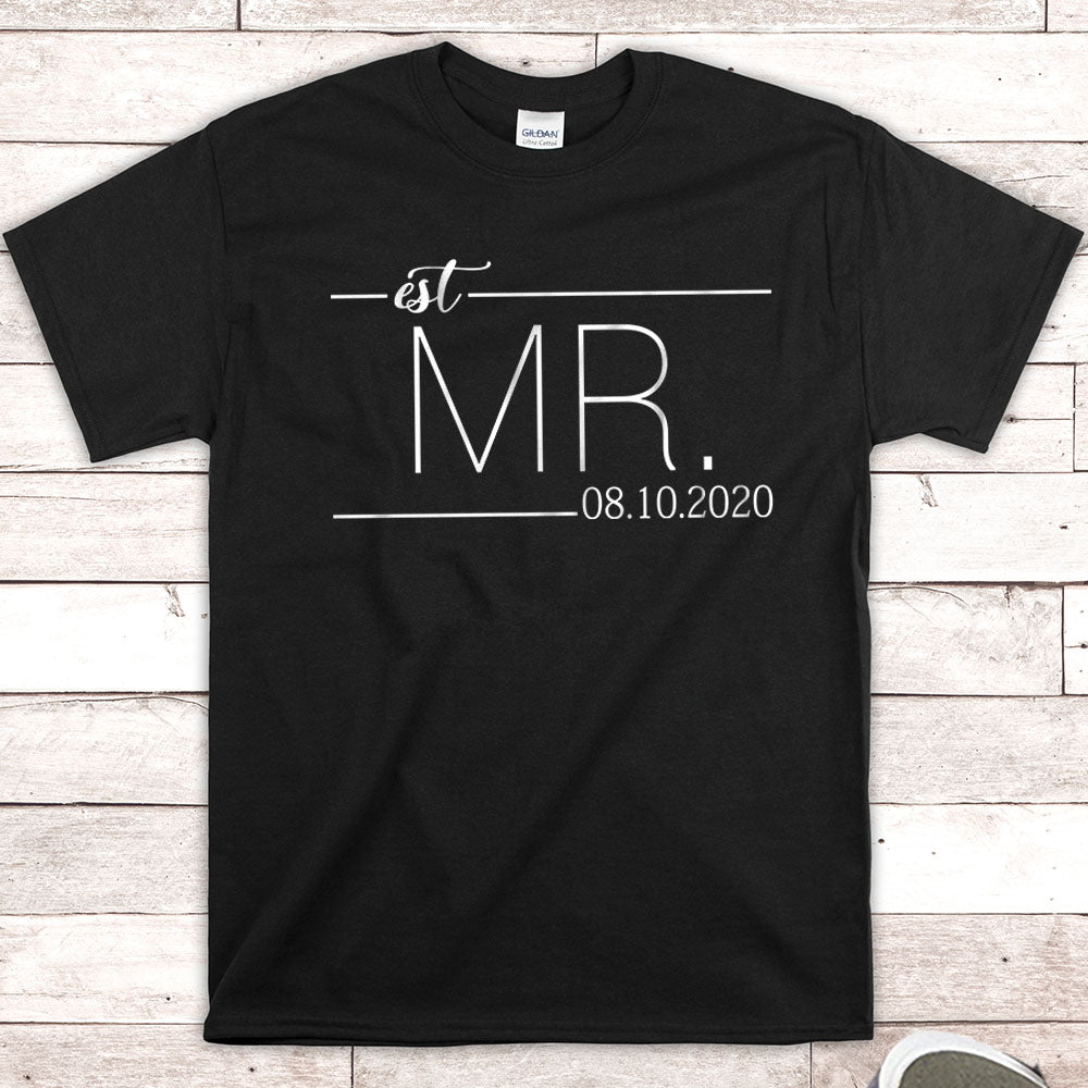 Personalized Wedding Date Mr Shirt, Just Married Shirt, Honeymoon Shirt, Wedding Shirt, Huband Shirts, Just Married Shirts, Couples Shirts