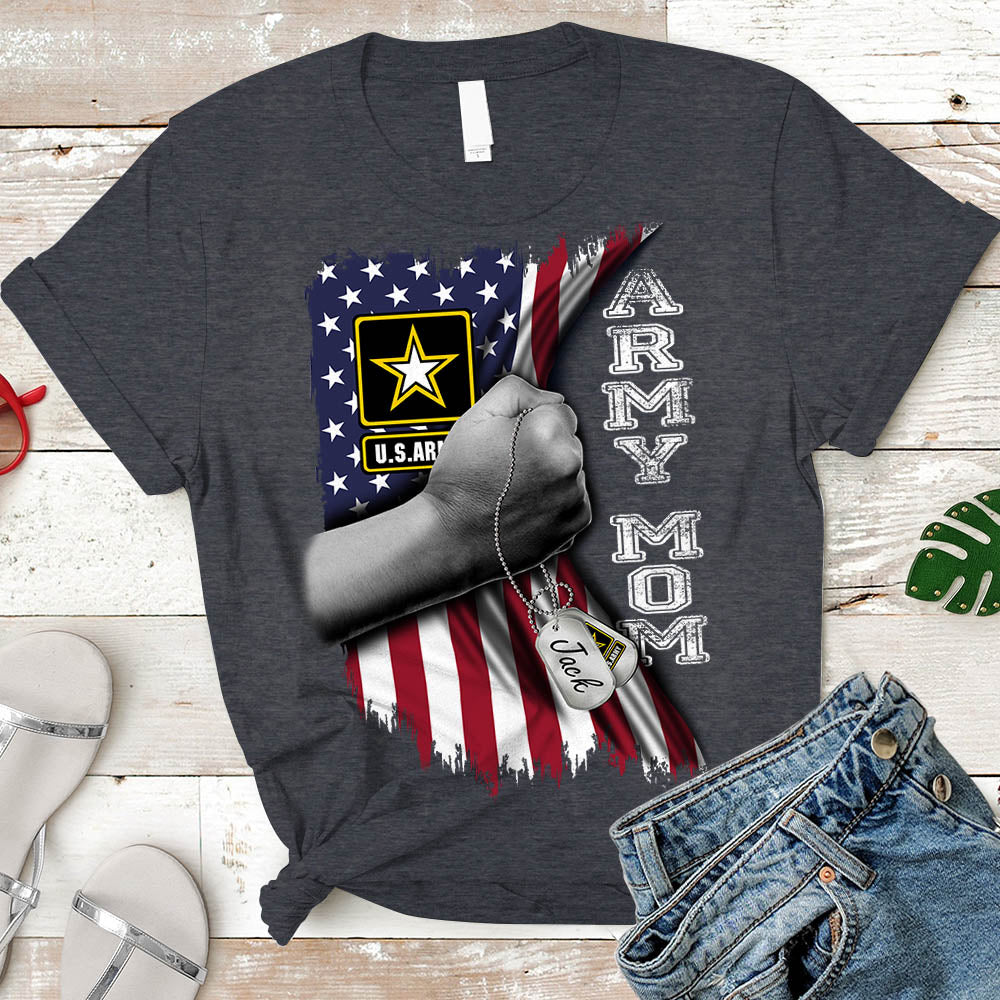 Custom Flag American Army Gifts For Relatives Mom, Dad, Aunt