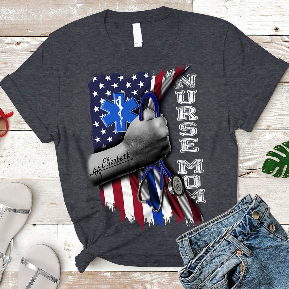 Custom Flag American Emergency Medical Technician Gifts For Relatives