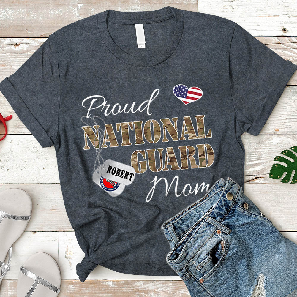 Personalized Name And Family Member Can Be Change | Proud National Guard Mom, Wife, Aunt, Sister | Military Mom K1702