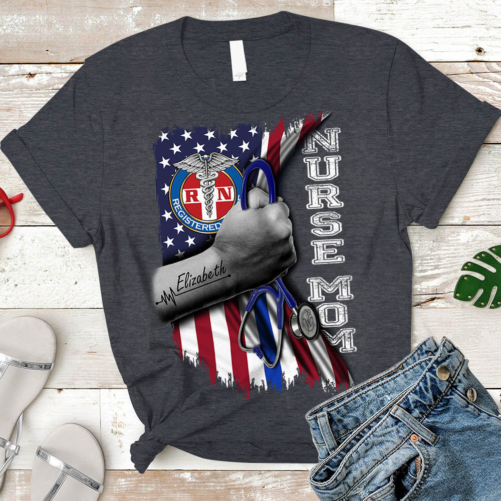Custom Flag American Registered Nurse Gifts For Relatives