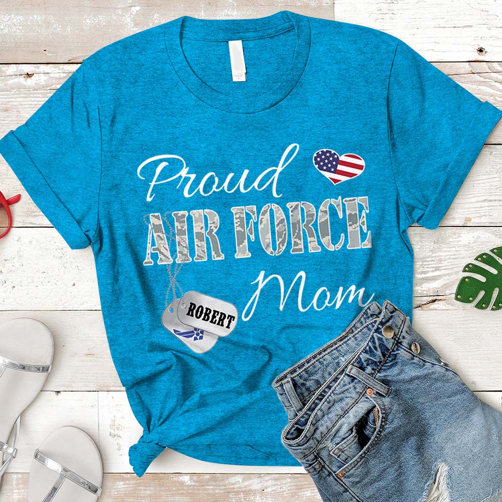 Personalized Airman's Name And Family Member | Proud Airforce Mom, Wife, Aunt, Sister | Military Shirt K1702