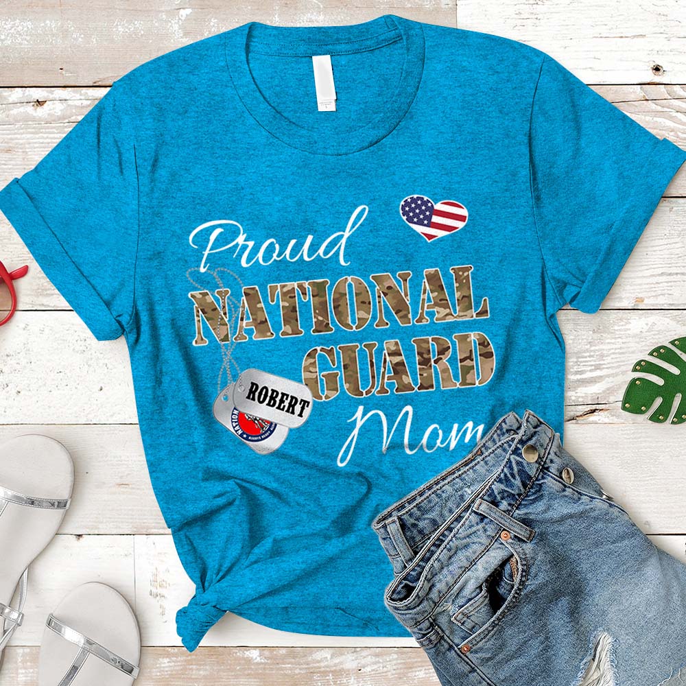 Personalized Name And Family Member Can Be Change | Proud National Guard Mom, Wife, Aunt, Sister | Military Mom K1702