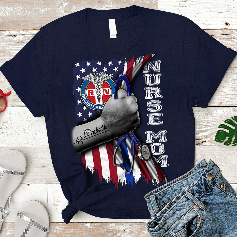 Custom Flag American Registered Nurse Gifts For Relatives