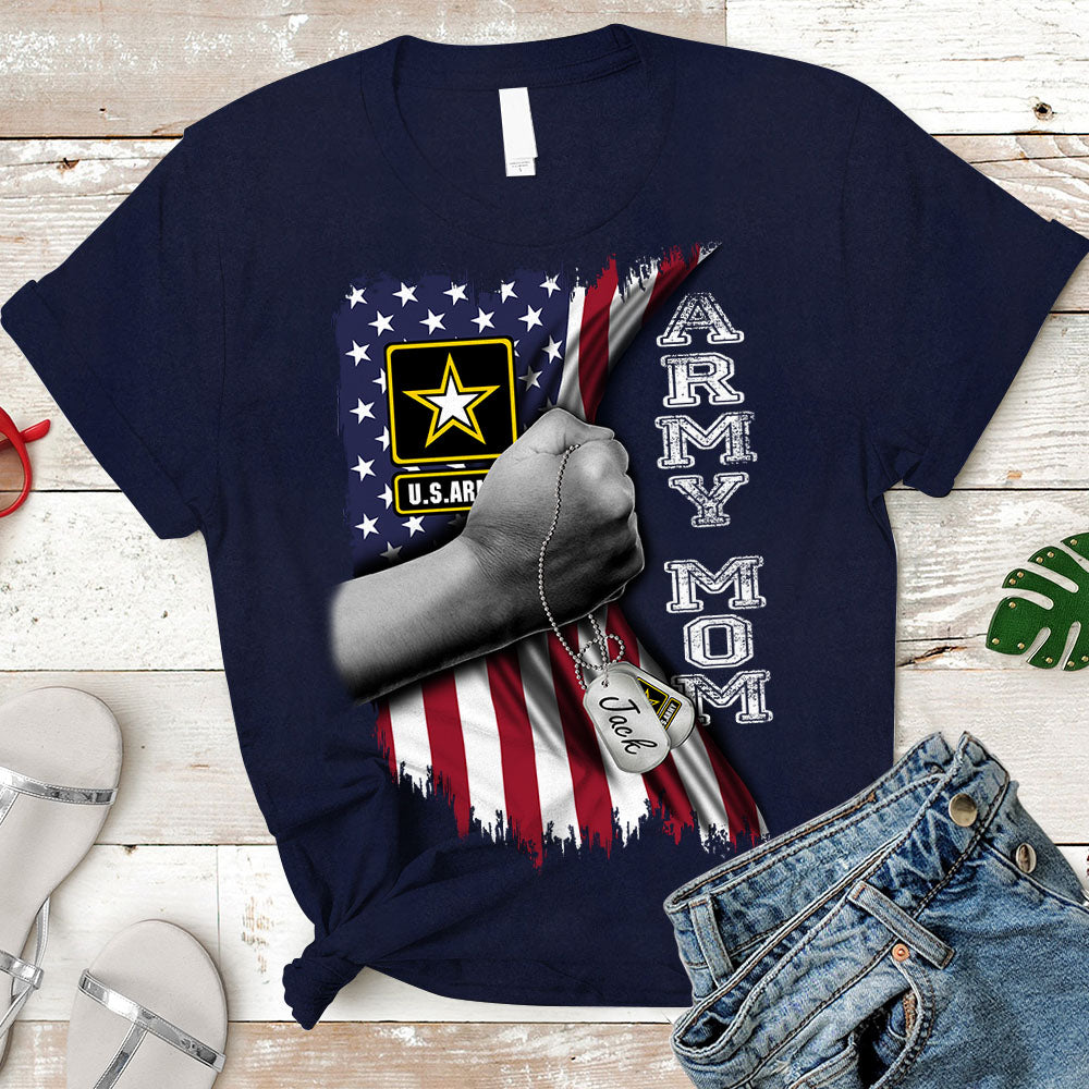Custom Flag American Army Gifts For Relatives Mom, Dad, Aunt