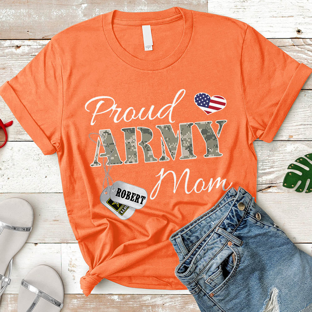 Personalized Soldier's Name And Family Member | Proud Army Mom, Wife, Aunt, Sister | Military Shirt K1702