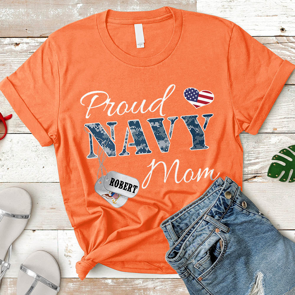 Personalized Sailor's Name & Family Member | Proud Navy Mom, Wife, Aunt, Sister U.S.Navy | Military Shirt K1702